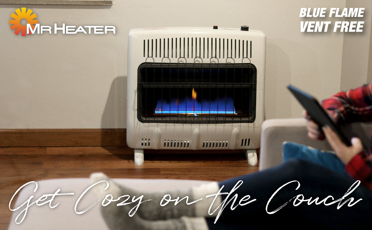 Mr. Heater Corporation - Calentador de gas natural radiante sin ventilación  de 20,000 BTU, multicolor, blanco