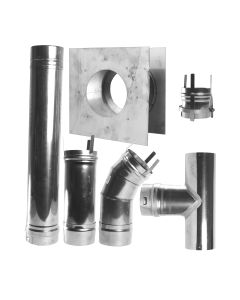 Category III 4in Stainless Steel Horizontal Vent Kit